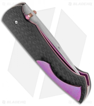 Tuch Knives Sparrowhawk D/A Automatic Knife Carbon Fiber/Purple (2.8" Mirror) 3 Tuch Knives Sparrowhawk D/A Automatic Knife Carbon Fiber/Purple (2.8" Mirror) - Image 3