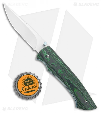 Tuch Knives Sparrowhawk D/A Automatic Knife Fat Carbon Green (2.75" Mirror) 5 Tuch Knives Sparrowhawk D/A Automatic Knife Fat Carbon Green (2.75" Mirror) - Image 5