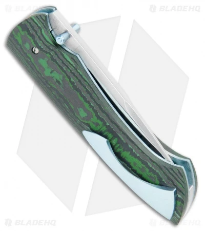 Tuch Knives Sparrowhawk D/A Automatic Knife Fat Carbon Green (2.75" Mirror) 3 Tuch Knives Sparrowhawk D/A Automatic Knife Fat Carbon Green (2.75" Mirror) - Image 3