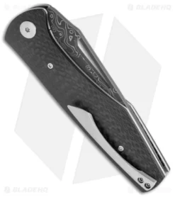 Tuch Umqua Liner Lock Dual Action Auto Knife Carbon Fiber (3.5" Damascus) 7 Tuch Umqua Liner Lock Dual Action Auto Knife Carbon Fiber (3.5" Damascus) -Benchmade Shop Tuch Umqua LL Dual Action Auto CF Damascus BHQ 147524 jr side