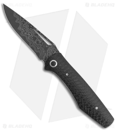 Tuch Umqua Liner Lock Dual Action Auto Knife Carbon Fiber (3.5" Damascus) 1 Tuch Umqua Liner Lock Dual Action Auto Knife Carbon Fiber (3.5" Damascus)