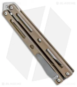 VMX Vallotton/Maverick Custom Balisong Knife Bronze Ti (4.25" Satin S35VN) 6 VMX Vallotton/Maverick Custom Balisong Knife Bronze Ti (4.25" Satin S35VN) -Benchmade Shop VMX Vallotton Maverick Custom Balisong Bronze Ti Satin BHQ 100578 jr side