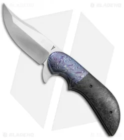 Jeff VanderMeulen Custom Barely Legal Knife MokuTi/CF (3.75" Satin)