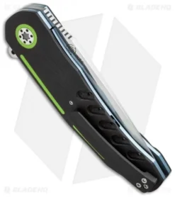A2 Andre Thorburn/Van Heerden A3-3D Flipper Knife Black/Green G-10 (3.75" Satin) -Benchmade Shop a2 a3 g10 green side cm
