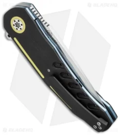 A2 Andre Thorburn/Van Heerden A3-3D Flipper Knife Black/Yellow G10 (3.75" Satin) 5 A2 Andre Thorburn/Van Heerden A3-3D Flipper Knife Black/Yellow G10 (3.75" Satin) -Benchmade Shop a2 a3 g10 yellow side cm