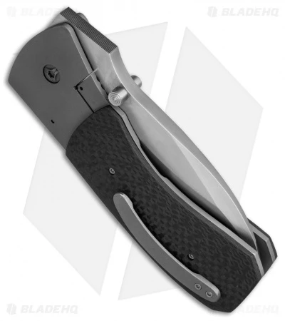 Aaron Frederick Custom Large Spearpoint Frame Lock Knife CF (3.75" Satin) 2 Aaron Frederick Custom Large Spearpoint Frame Lock Knife CF (3.75" Satin) - Image 2