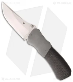 Aaron Frederick Drop Point Folder LSCF Carbon Fiber (3.4" Plain)