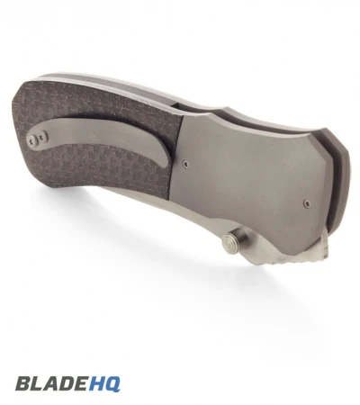 Aaron Frederick Drop Point Folder LSCF Carbon Fiber (3.4" Plain) 2 Aaron Frederick Drop Point Folder LSCF Carbon Fiber (3.4" Plain) - Image 2