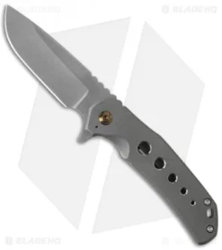 Aegis Knife Works Mini Xiphos Frame Lock Flipper Titanium (3" Stonewash)