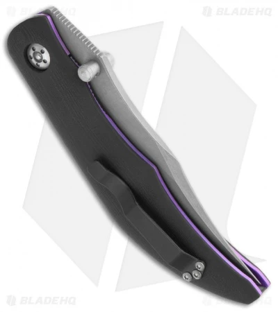 Alan Folts Custom Standard Sultan Folder Black G-10 Knife (3.75" Stonewash) 2 Alan Folts Custom Standard Sultan Folder Black G-10 Knife (3.75" Stonewash) - Image 2