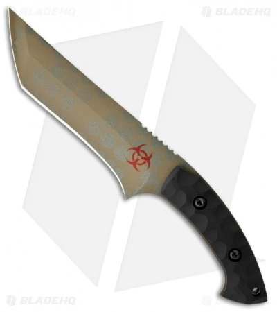 Barrett Custom Knives Imperius Tanto Biohazard Fixed Blade Knife (6.25") S35VN 1 Barrett Custom Knives Imperius Tanto Biohazard Fixed Blade Knife (6.25") S35VN