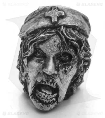 Barrett Custom Zombie Nurse Skull Bead - Pewter/Silver 1 Barrett Custom Zombie Nurse Skull Bead - Pewter/Silver
