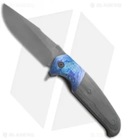 Bill Coye Whiskey 2 Frame Lock Flipper CF/Timascus (4.25" Acid Wash)
