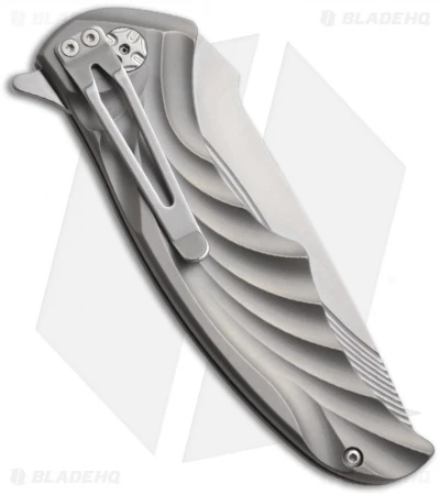 Brian Tighe Custom Tighe Coon Knife Titanium Folder (3.75" Satin) 2 Brian Tighe Custom Tighe Coon Knife Titanium Folder (3.75" Satin) - Image 2