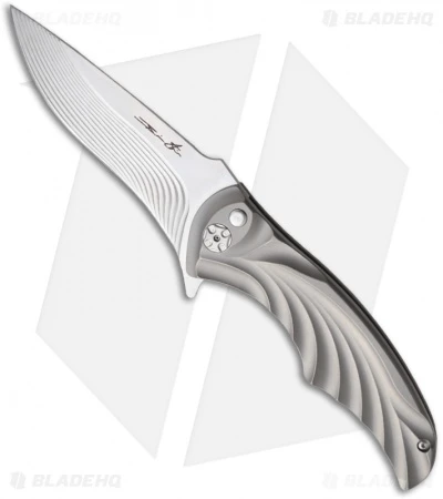 Brian Tighe Custom Tighe Coon Knife Titanium Folder (3.75" Satin) 1 Brian Tighe Custom Tighe Coon Knife Titanium Folder (3.75" Satin)