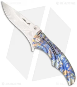 Brian Tighe Custom Tighe Coon Knife NIRK Lock Multi-Color Titanium (3.75" Satin)