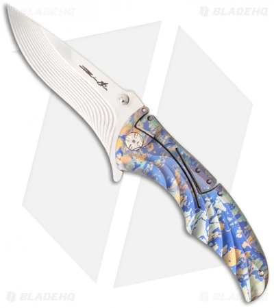 Brian Tighe Custom Tighe Coon Knife NIRK Lock Multi-Color Titanium (3.75" Satin) 1 Brian Tighe Custom Tighe Coon Knife NIRK Lock Multi-Color Titanium (3.75" Satin)