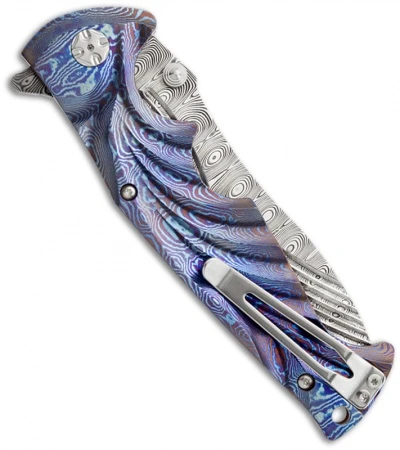 Brian Tighe Custom Tighe Breaker Knife Moku-Ti Folder (4" Damasteel) 2 Brian Tighe Custom Tighe Breaker Knife Moku-Ti Folder (4" Damasteel) - Image 2