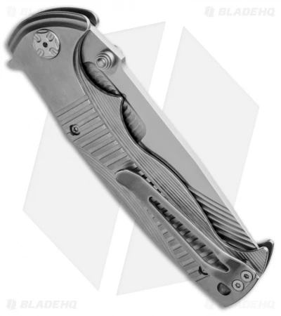 Brian Tighe Custom Tighe Rade Knife Titanium Folder (3.5" Fluted) 2 Brian Tighe Custom Tighe Rade Knife Titanium Folder (3.5" Fluted) - Image 2