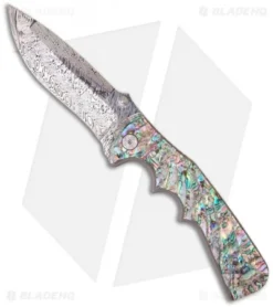 Brian Tighe Spicy Tighe Spring Assisted Knife W/ Abalone (4" Damasteel)