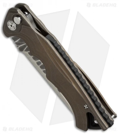 Brian Tighe Custom Tighe Fighter Automatic W/ Borka Grind Bronze Ti (3.9" Satin) 2 Brian Tighe Custom Tighe Fighter Automatic W/ Borka Grind Bronze Ti (3.9" Satin) - Image 2