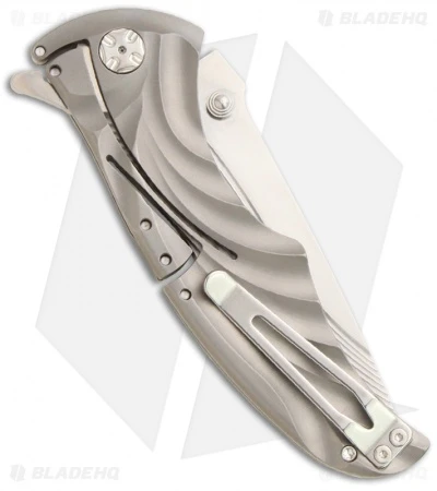 Brian Tighe Custom Tighe Coon Knife NIRK Lock Titanium Folder (3.75" Satin) 2 Brian Tighe Custom Tighe Coon Knife NIRK Lock Titanium Folder (3.75" Satin) - Image 2