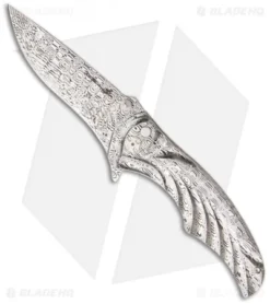 Brian Tighe Custom Tighe Coon Knife Damasteel Folder (3.75" Fluted)