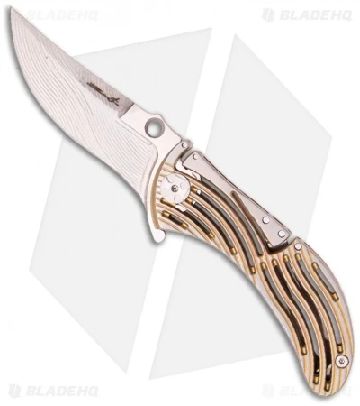 Brian Tighe Custom Tighenee Rod Knife Bronze Titanium Folder (2.75" Satin) 1 Brian Tighe Custom Tighenee Rod Knife Bronze Titanium Folder (2.75" Satin)