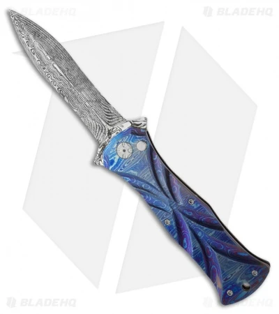 Brian Tighe Custom Tighe Twist Knife Timascus Folder (3.875" Damasteel) 1 Brian Tighe Custom Tighe Twist Knife Timascus Folder (3.875" Damasteel)