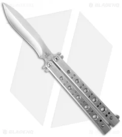 Burn Knives Model 1 Custom Balisong Knife Stainless Steel (4.25" Satin)