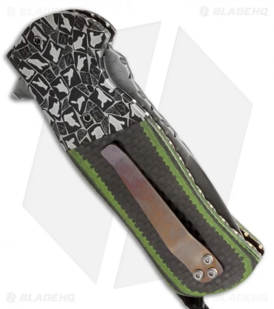 Burr Oak Knives Bull Pup Flipper Knife G-10/Carbon Fiber (3.5" San Mai) 2 Burr Oak Knives Bull Pup Flipper Knife G-10/Carbon Fiber (3.5" San Mai) - Image 2