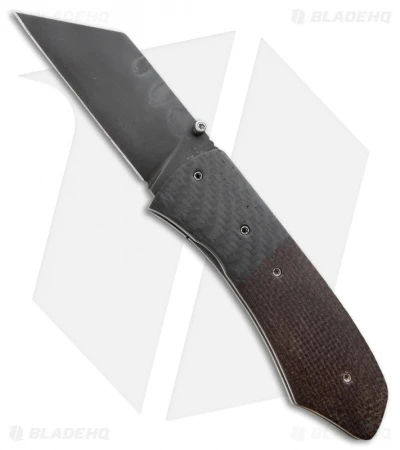 Burr Oak Knives Combat Utility Basic Knife CF/Micarta (3.375" Black) 1 Burr Oak Knives Combat Utility Basic Knife CF/Micarta (3.375" Black)