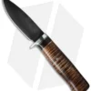 Burr Oak Knives Drop Point Hunter Fixed Blade Knife Ironwood/Maple (3.75" Gray)