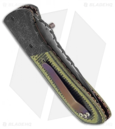 Burr Oak Knives Viper Knife Carbon Fiber/Green G-10 (3.5" San Mai) 2 Burr Oak Knives Viper Knife Carbon Fiber/Green G-10 (3.5" San Mai) - Image 2