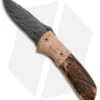Burr Oak Knives Viper Knife Mokume/Stag (3.5" Damascus)