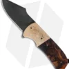 Burr Oak Knives Harpoon Flipper #3 Knife Ironwood/Mokume (3.75" Damascus)
