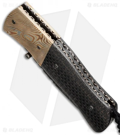 Burr Oak Knives Dress Sidewinder II Mokume/LSCF (3.5" Damascus) 2 Burr Oak Knives Dress Sidewinder II Mokume/LSCF (3.5" Damascus) - Image 2