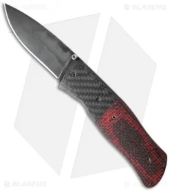 Burr Oak Knives Sidewinder II Knife Burlap Micarta/CF (3.5" Black)
