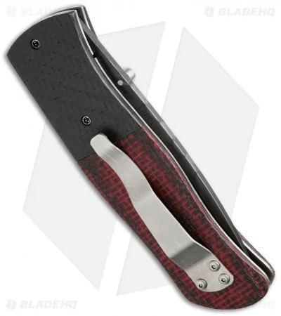 Burr Oak Knives Sidewinder II Knife Burlap Micarta/CF (3.5" Black) 2 Burr Oak Knives Sidewinder II Knife Burlap Micarta/CF (3.5" Black) - Image 2