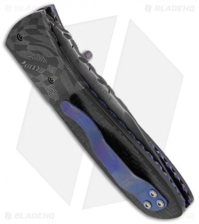 Burr Oak Knives Scout Knife Damascus/Carbon Fiber (3.5" San Mai) 2 Burr Oak Knives Scout Knife Damascus/Carbon Fiber (3.5" San Mai) - Image 2