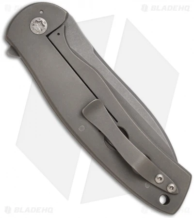 Brad Zinker Titanium Frame Lock Flipper Knife (3.5" Matte) 2 Brad Zinker Titanium Frame Lock Flipper Knife (3.5" Matte) - Image 2