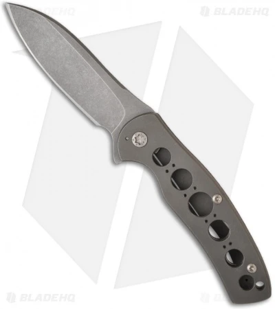 Brad Zinker Titanium Frame Lock Flipper Knife (3.5" Matte) 1 Brad Zinker Titanium Frame Lock Flipper Knife (3.5" Matte)
