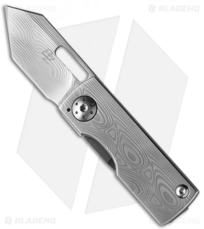 Brad Zinker Mini Tanto Framelock Pocket Knife (1.375" Damasteel) 1 Brad Zinker Mini Tanto Framelock Pocket Knife (1.375" Damasteel)