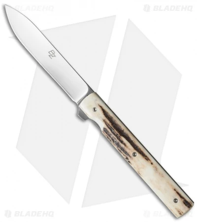 Brad Zinker Fruit Knife Liner Lock Flipper Stag (3.75" Polish) 1 Brad Zinker Fruit Knife Liner Lock Flipper Stag (3.75" Polish)