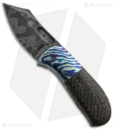 Chuck Gedraitis Puffin Folding Knife Titanium Folder (2.375" Damascus) 1 Chuck Gedraitis Puffin Folding Knife Titanium Folder (2.375" Damascus)