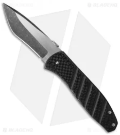 Chuck Gedraitis Reverse Sora Frame Lock Knife Carbon Fiber/Ti (3.25" Two-Tone)