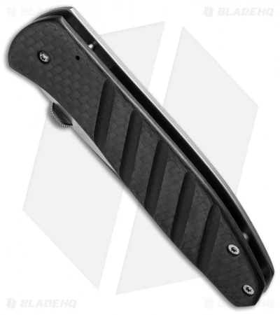 Chuck Gedraitis Reverse Sora Frame Lock Knife Carbon Fiber/Ti (3.25" Two-Tone) 2 Chuck Gedraitis Reverse Sora Frame Lock Knife Carbon Fiber/Ti (3.25" Two-Tone) - Image 2