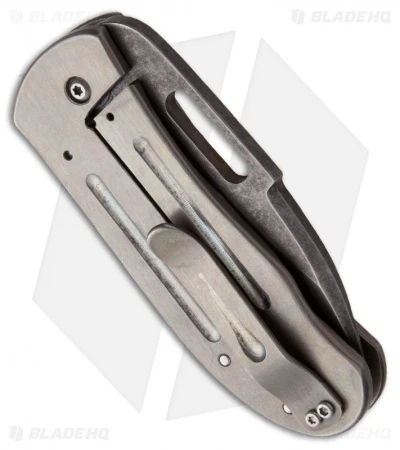 Chuck Gedraitis Small Snubnose Knife Titanium Folder (2.125" Acid Wash) 2 Chuck Gedraitis Small Snubnose Knife Titanium Folder (2.125" Acid Wash) - Image 2