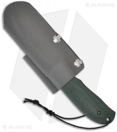 Chuck Gedraitis Snubnose Fixed Blade Knife W/ Green G-10 (3.06" Satin Plain) 2 Chuck Gedraitis Snubnose Fixed Blade Knife W/ Green G-10 (3.06" Satin Plain) - Image 2