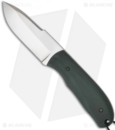 Chuck Gedraitis Snubnose Fixed Blade Knife W/ Green G-10 (3.06" Satin Plain) 1 Chuck Gedraitis Snubnose Fixed Blade Knife W/ Green G-10 (3.06" Satin Plain)
